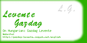 levente gazdag business card